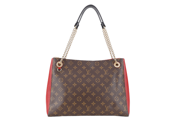 LOUIS VUITTON SURENE MM CERISE MONOGRAM CANVAS GOLD HARDWARE WITH DUST COVER