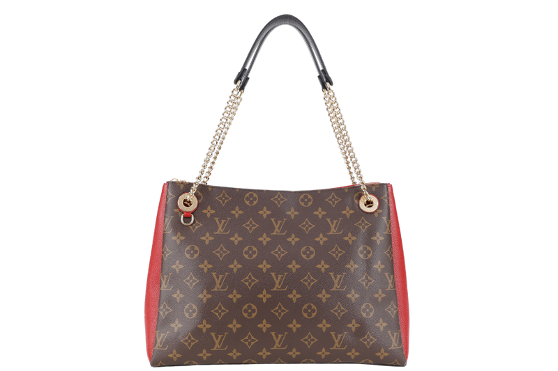 LOUIS VUITTON SURENE MM CERISE MONOGRAM CANVAS GOLD HARDWARE WITH DUST COVER
