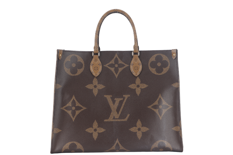 LOUIS VUITTON ONTHEGO GM (M44576) MONOGRAM GIANT CANVAS GOLD HARDWARE WITH DUST COVER AND BOX