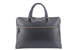 SALVATORE FERRAGAMO RIVIVAL 3.0 BLACK LEATHER BRIEFCASE GOLD HARDWARE NO DUST COVER