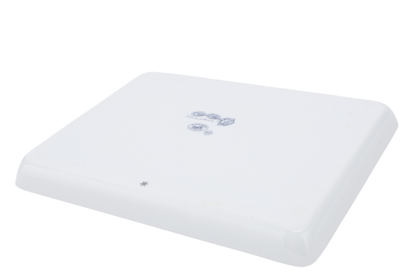 HERMES CHAINE D'ANCRE PORCELAIN SQUARE PLATE WITH BOX
