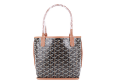 GOYARD ANJOU MINI BAG BLACK AND TAN COLOR WITH DUST COVER