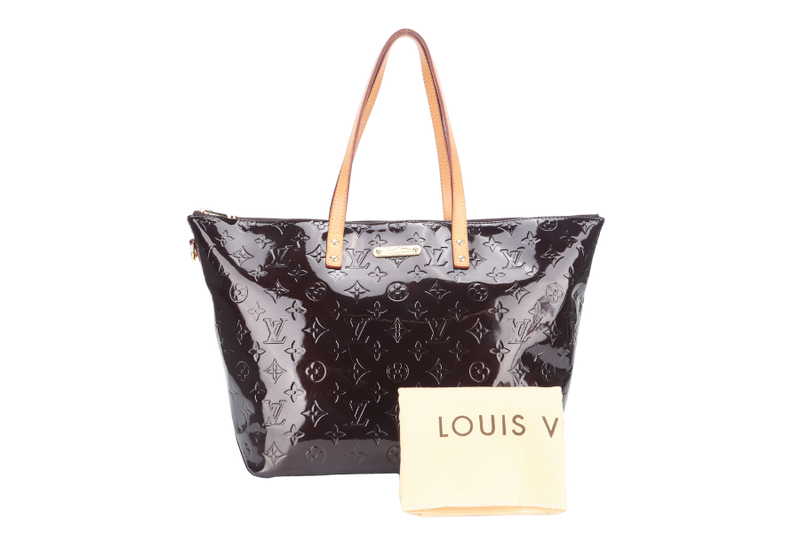 LOUIS VUITTON M93589 BELLEVUE GM AMARANTE VERNIS LEATHER GOLD HARDWARE WITH DUST COVER