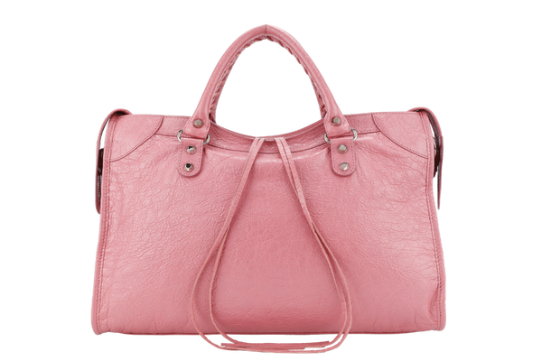 BALENCIAGA CITY BAG PINK COLOR LEATHER WITH STRAPS AND DUST COVER