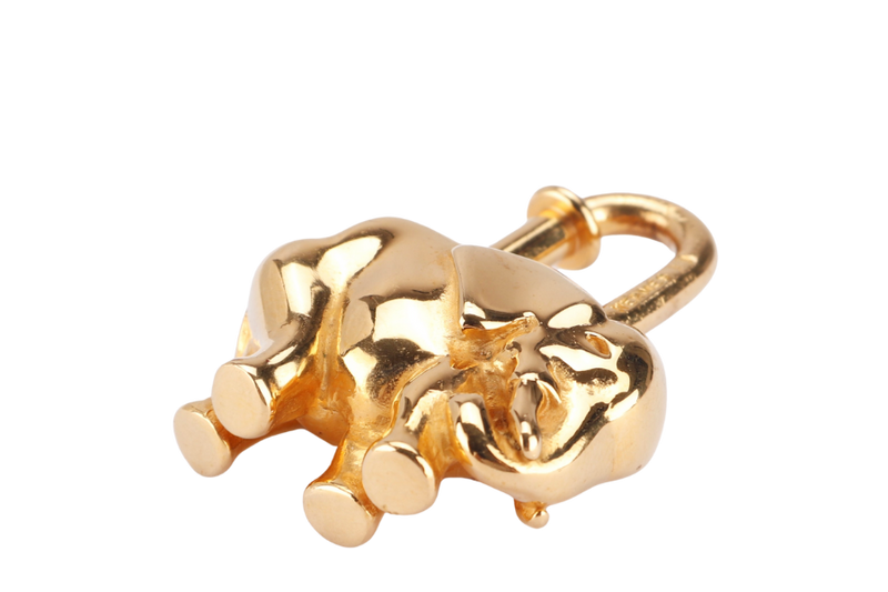 HERMES ELEPHANT GOLD LOCK NO BOX