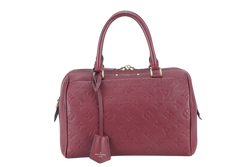 LOUIS VUITTON SPEEDY BANDOULIERE 25 (M44145) BURGUNDY MONOGRAM EMPREINTE GOLD HARDWARE WITH STRAPS, LOCK AND KEYS