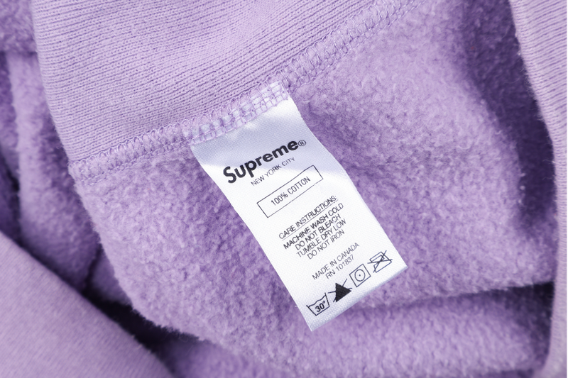 SUPREME LIGHT PURPLE HOODIE SIZE S