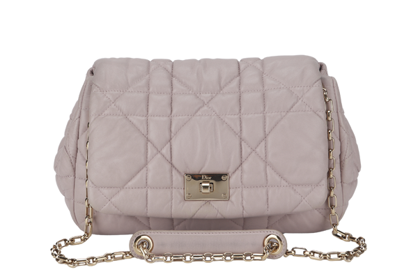 CHRISTIAN DIOR DIOR CANNAGE MILLY LA FORET SMALL (01-BO-0182) PINK LAMBSKIN GOLD HARDWARE WITH DUST COVER