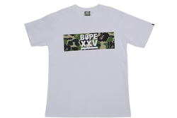 BAPE XXV BOX LOGO WHITE TEE L SIZE