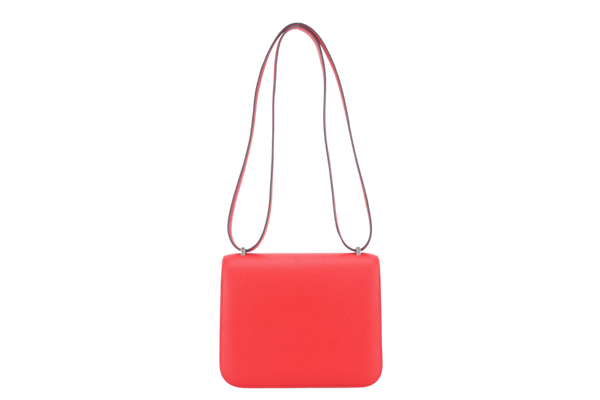 HERMES CONSTANCE 18 ROUGE DE COEUR EPSOM LEATHER ENAMEL HARDWARE STAMP D (YEAR 2019) NO DUST COVER AND NO BOX