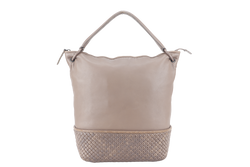 BOTTEGA VENETA SHOULDER BAG MEDIUM BROWN SILVER HARDWARE WITH DUST COVER