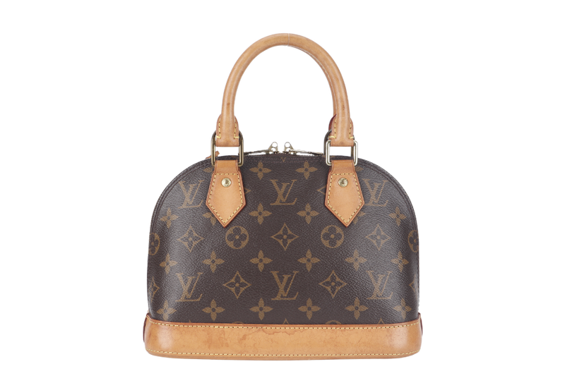 LOUIS VUITTON ALMA BB (M46990) MONOGRAM CANVAS GOLD HARDWARE WITH STRAPS, KEYS&LOCK AND DUST COVER