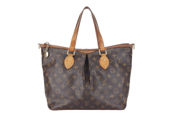 LOUIS VUITTON PALERMO PM (M40145) MONOGRAM CANVAS GOLD HARDWARE WITH STRAP AND DUST COVER