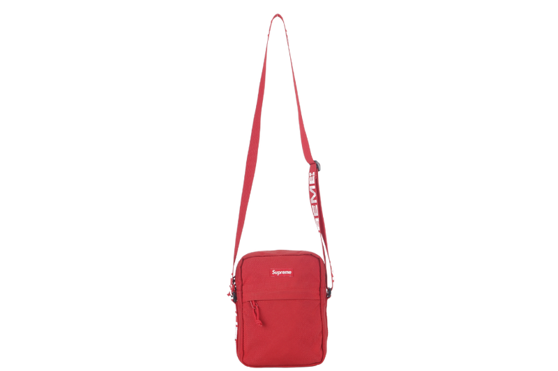 SUPREME RED CANVAS SS18 SLING BAG NO DUST COVER