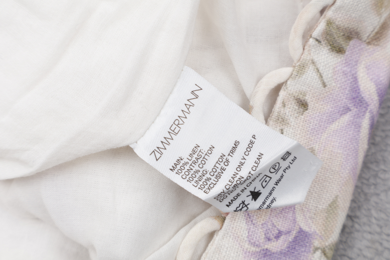 ZIMMERMANN ROSE TUCK SHORTS SIZE AU 1