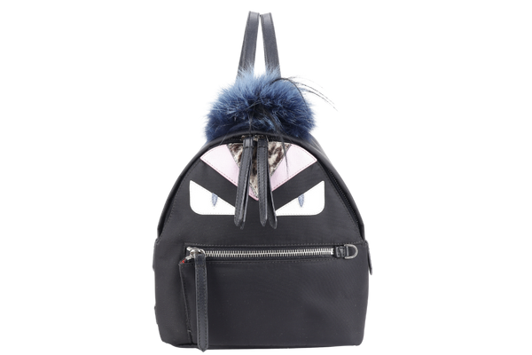 FENDI BUG MONSTER BACKPACK BLACK COLOR WITH DUST COVER