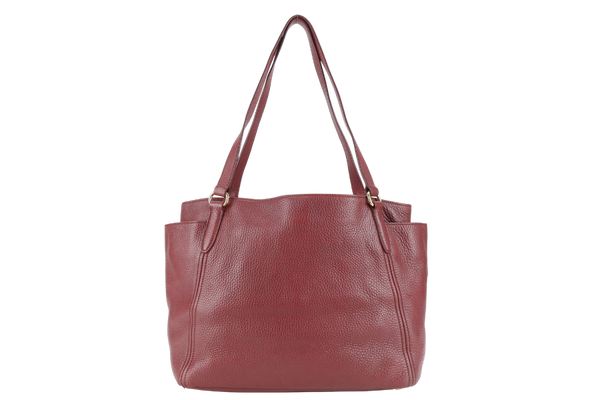 PRADA PINK VITELLO DAINO LEATHER SIDE POCKET TOTE BAG GOLD HARDWARE NO DUST COVER