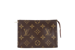 LOUIS VUITTON TOILETRY POUCH MONOGRAM CANVAS GOLD HARDWARE NO DUST COVER