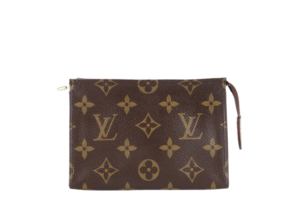 LOUIS VUITTON TOILETRY POUCH MONOGRAM CANVAS GOLD HARDWARE NO DUST COVER