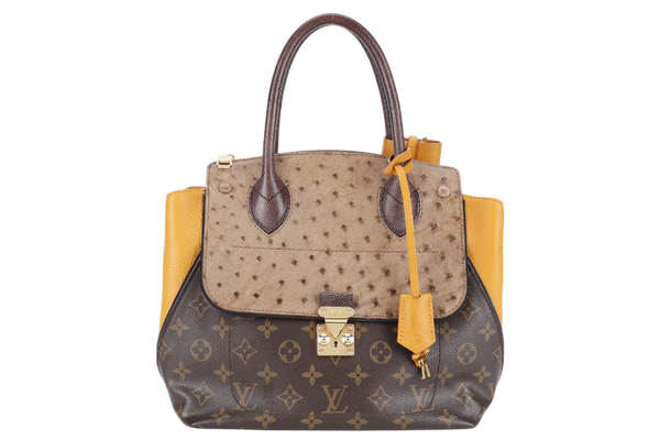 LOUIS VUITTON MAJESTUEUX PM BAG (MONOGRAM x OSTRICH x LIZARD) WITH DUST COVER