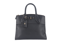 LOUIS VUITTON TAURILLON CITY STEAMER PM BLACK GOLD HARDWARE WITH STRAPS NO DUST COVER