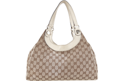 GUCCI SUKEY BAG MEDIUM BEIGE GG CANVAS GOLD HARDWARE NO DUST COVER