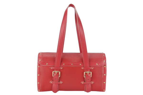 LOUIS VUITTON SUHALI L'EPANOUI GM GERANIUM RED LEATHER GOLD HARDWARE