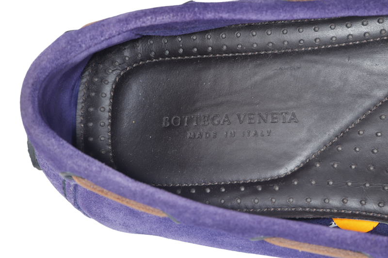 BOTTEGA VENETA BLUE SUEDE LEATHER LOAFER SIZE 41.5