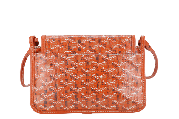 GOYARD GOYARDINE PLUMET ORANGE CANVAS SLING BAG SILVER HARDWARE NO DUST COVER