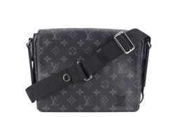 LOUIS VUITTON DISTRICT MESSENGER PM (M45272) MONOGRAM ECLIPSE MICROCHIP SILVER HARDWARE NO DUST COVER