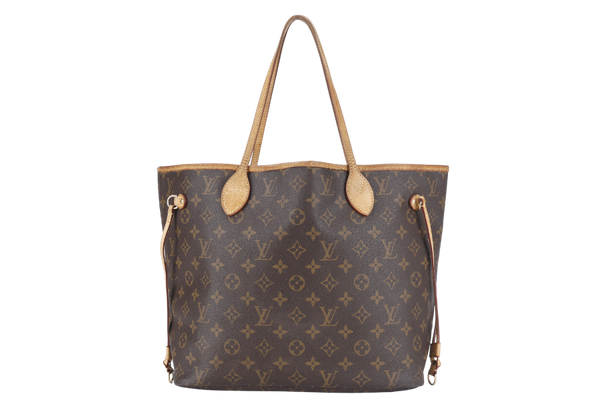 LOUIS VUITTON NEVERFULL M46975 MONOGRAM CANVAS GOLD HARDWARE NO DUST COVER