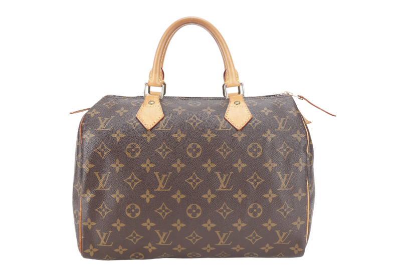 LOUIS VUITTON SPEEDY 30 MONOGRAM CANVAS GOLD HARDWARE WITH KEYS AND PADLOCK
