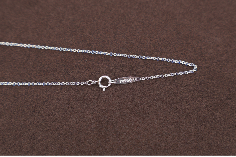 TIFFANY & CO. PAPER FLOWER PENDANT NECKLACE PT950 WITH DIAMOND 3.7G WITH BOX