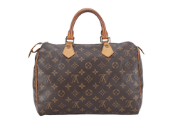 LOUIS VUITTON SPEEDY 30 BROWN MONOGRAM CANVAS GOLD HARDWARE NO DUST COVER