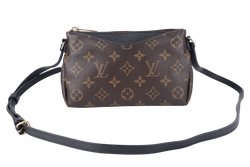 LOUIS VUITTON PALLAS CLUTCH BB (M41639) MONOGRAM CANVAS WITH BLACK LEATHER GOLD HARDWARE NO DUST COVER