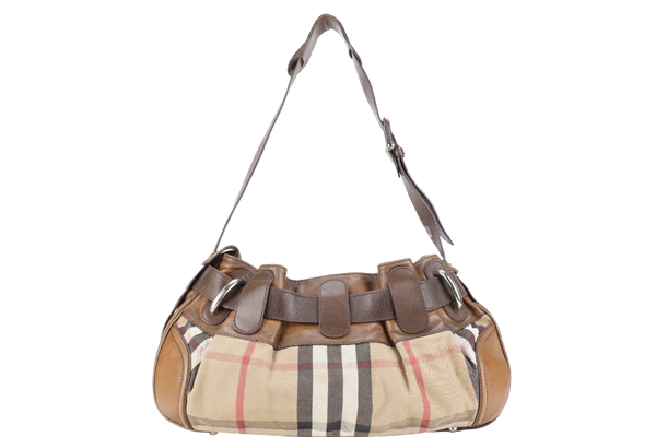 BURBERRY HOUSE CHECK BEATON HOBO CANVAS NO DUST COVER