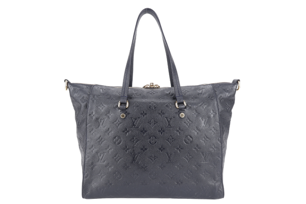 LOUIS VUITTON LUMINEUSE PM BLACK MONOGRAM EMPREINTE LEATHER GOLD HARDWARE WITH PADLOCK, KEYS , STRAPS AND DUST COVER