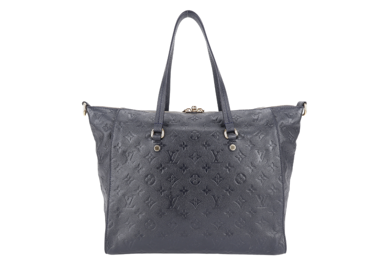 LOUIS VUITTON LUMINEUSE PM BLACK MONOGRAM EMPREINTE LEATHER GOLD HARDWARE WITH PADLOCK, KEYS , STRAPS AND DUST COVER