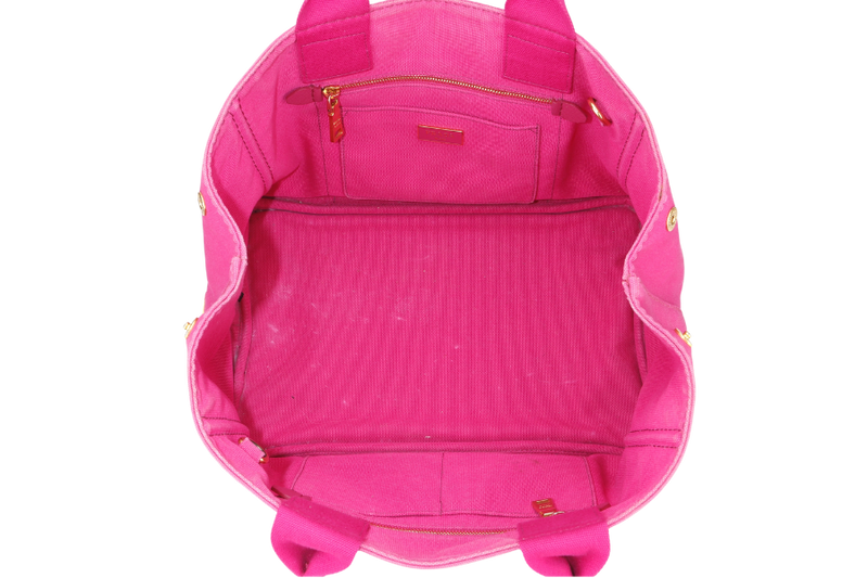 PRADA CANAPA TOTE PINK DENIM WITH STRAP NO CARD & DUST COVER