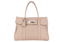 MULBERRY BAYSWATER (1823510) MEDIUM PINK LEATHER GOLD HARDWARE WITH LOCK AND DUST COVER