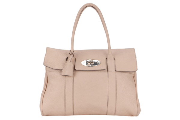 MULBERRY BAYSWATER (1823510) MEDIUM PINK LEATHER GOLD HARDWARE WITH LOCK AND DUST COVER