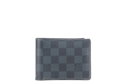 LOUIS VUITTON N60895 MULTIPLE DAMIER GRAPHITE WALLET BI-FOLD WITH DUST COVER AND BOX