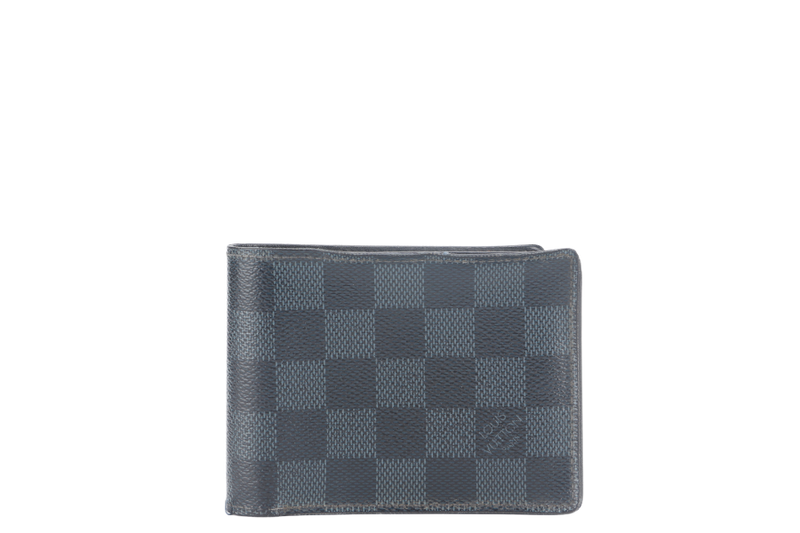 LOUIS VUITTON N60895 MULTIPLE DAMIER GRAPHITE WALLET BI-FOLD WITH DUST COVER AND BOX
