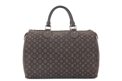 LOUIS VUITTON SPEEDY 30 (M95224) BROWN MINI LIN GOLD HARDWARE WITH DUST COVER