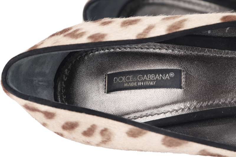 DOLCE & GABBANA CALF HAIR LEAPORD PRINT PUMP SIZE 39