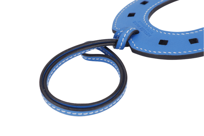 HERMES HORSE SHOE CHARM BLUE PARADISE