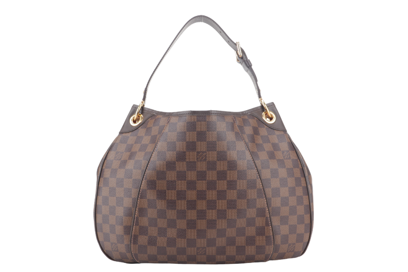 LOUIS VUITTON GALLIERA PM DAMIER EBENE CANVAS GOLD HARDWARE WITH DUST COVER