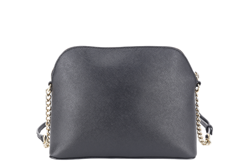 MICHAEL KORS SLING BAG BLACK LEATHER GOLD HARDWARE WITH DUST COVER