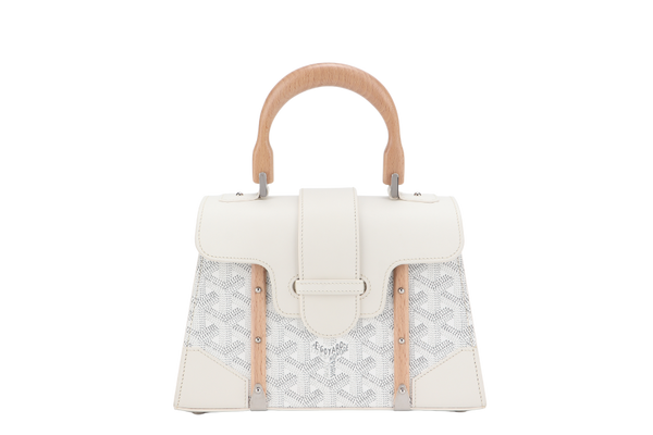 GOYARD STRUCTURE SAIGON WHITE GOYARDINE WITH STRAPS AND DUST COVER