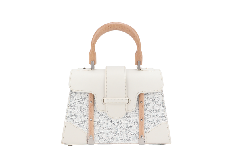 GOYARD STRUCTURE SAIGON WHITE GOYARDINE WITH STRAPS AND DUST COVER